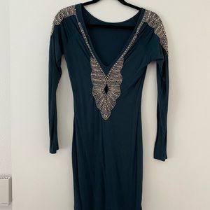 Warehouse Dress with Embellishments Size 6